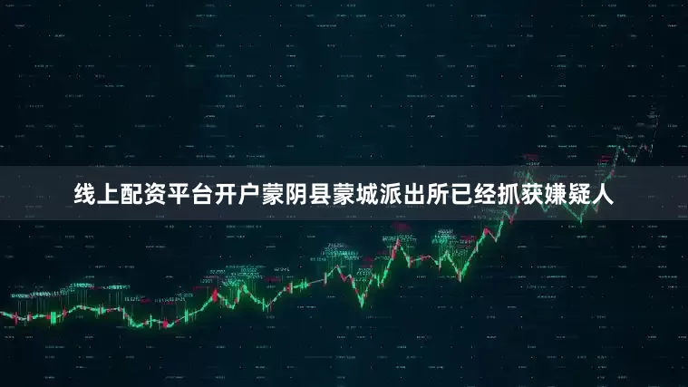 线上配资平台开户蒙阴县蒙城派出所已经抓获嫌疑人