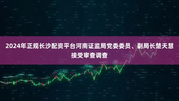 2024年正规长沙配资平台河南证监局党委委员、副局长楚天慧接受审查调查