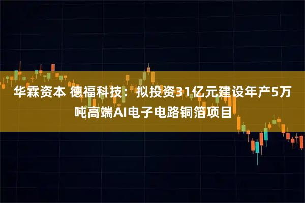 华霖资本 德福科技：拟投资31亿元建设年产5万吨高端AI电子电路铜箔项目