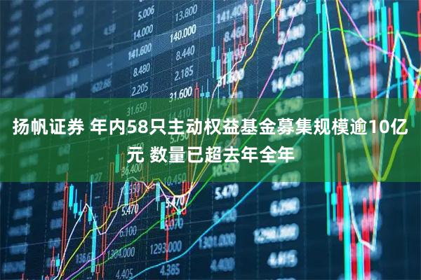 扬帆证券 年内58只主动权益基金募集规模逾10亿元 数量已超去年全年